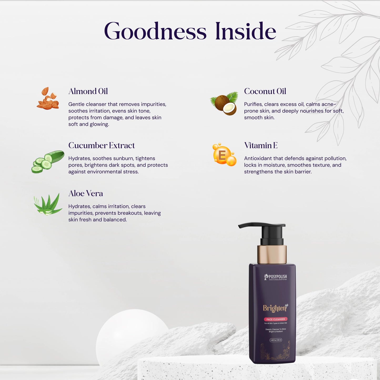 Brighten-Up Face Cleanser | Non-Drying Formula | Removes Impurities | Brightens & Evens Skin Tone