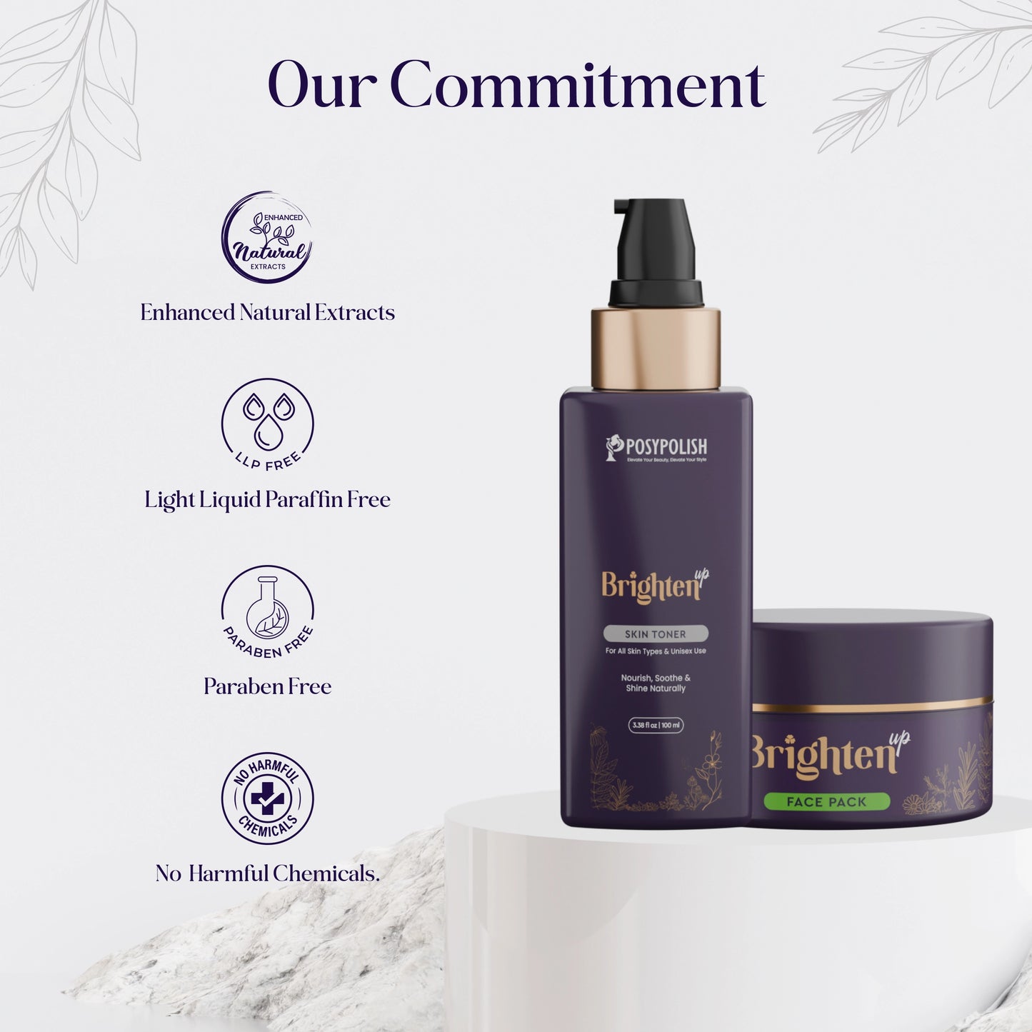 Brighten-Up Face Pack Powder & Skin Toner | Deeply Detoxifies | Refines Texture & Evens Skin Tone