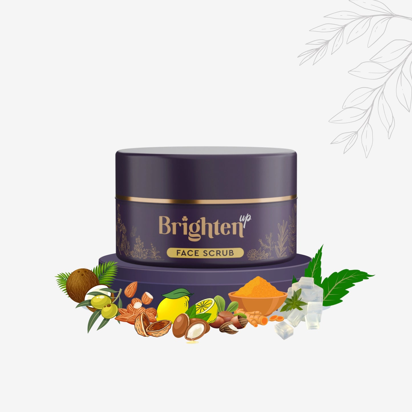 Brighten-Up Face Scrub | Unclogs Pores & Smooths Texture | Enhance Skincare Absorption | Fades Dullness