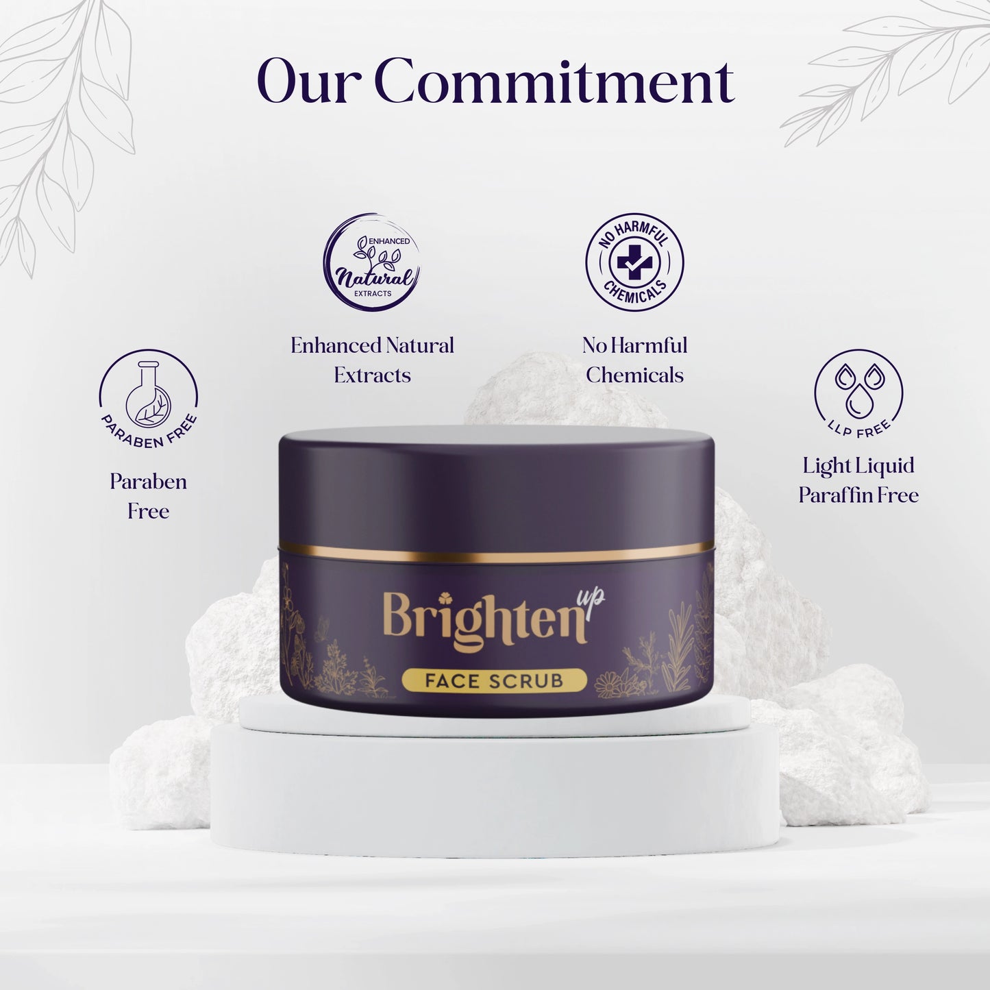 Brighten-Up Face Scrub | Unclogs Pores & Smooths Texture | Enhance Skincare Absorption | Fades Dullness