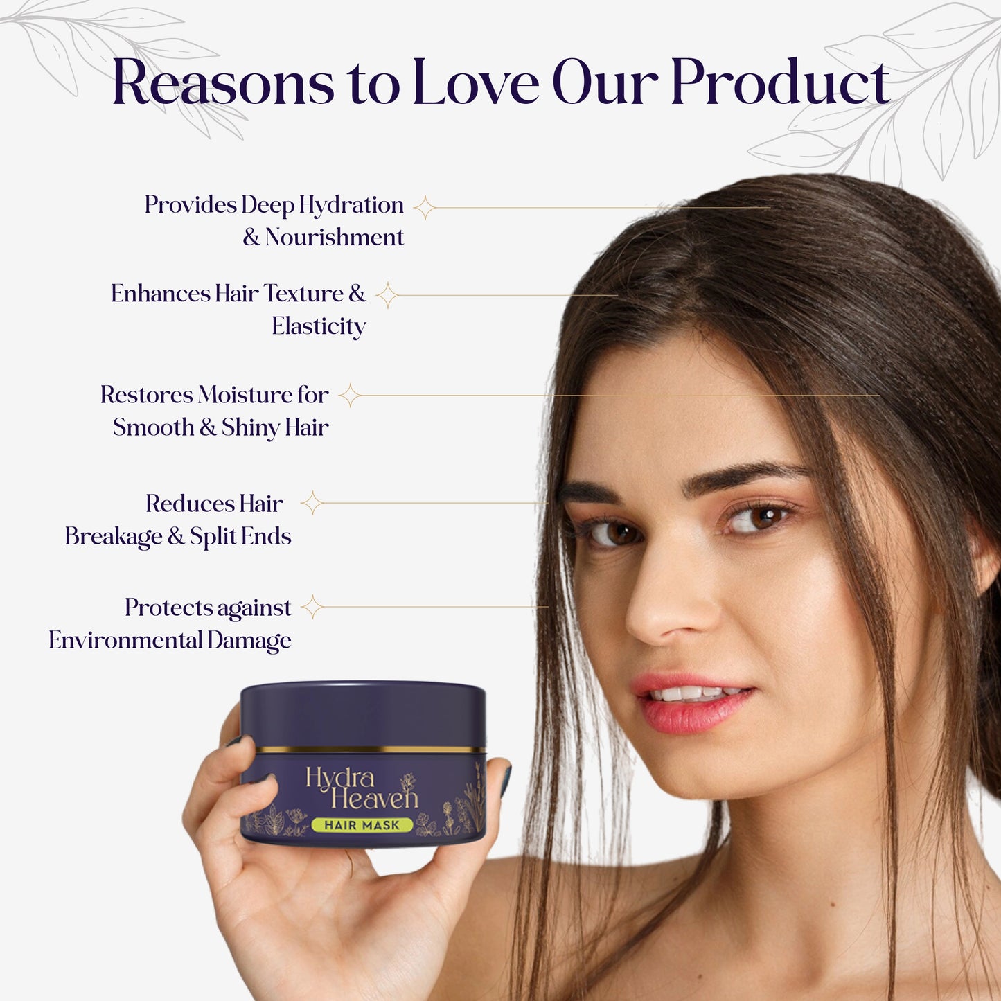 Hydra Heaven Hair Mask | Intense Moisture & Repair | Frizz Control | Damage Free Hair Protection