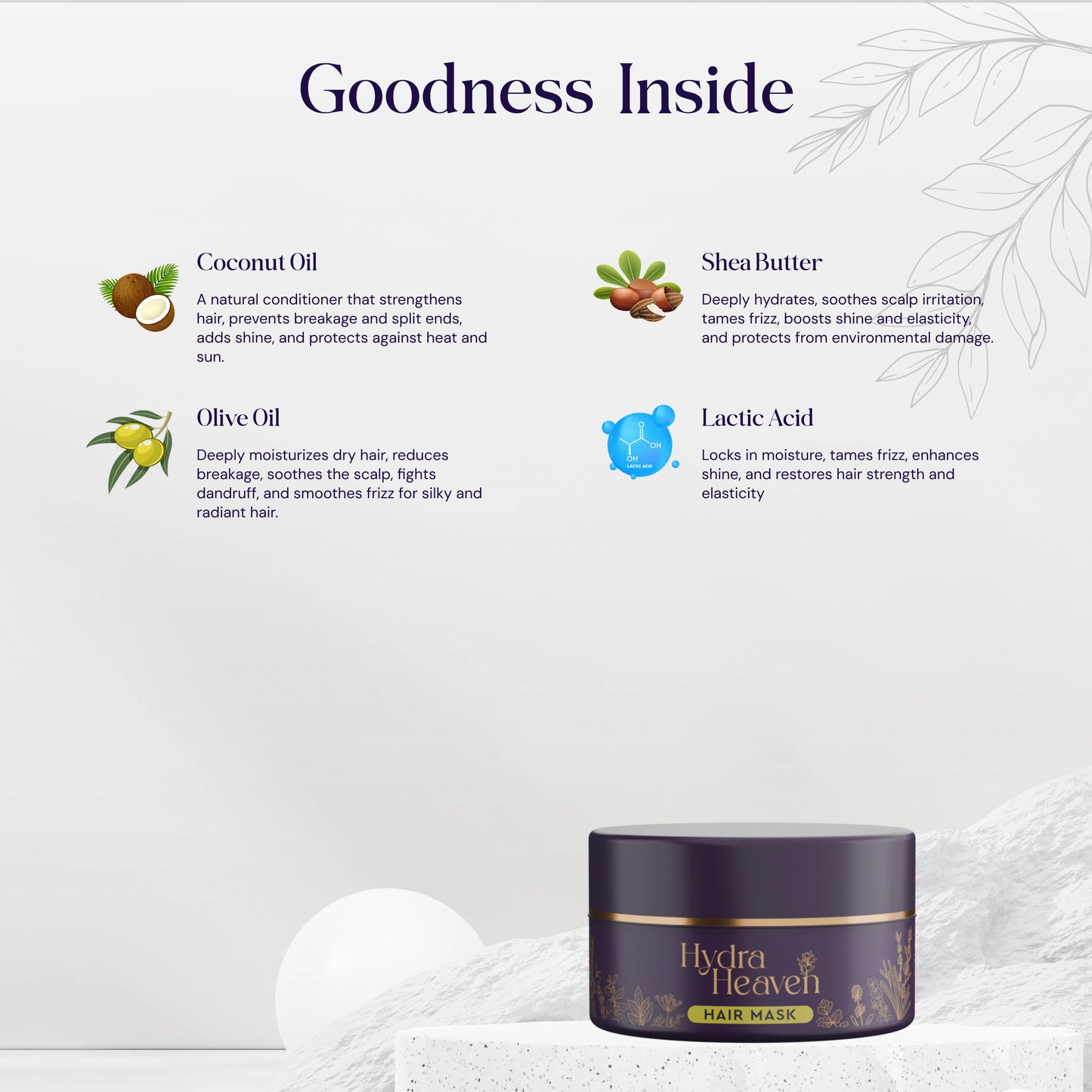 Hydra Heaven Hair Mask | Intense Moisture & Repair | Frizz Control | Damage Free Hair Protection