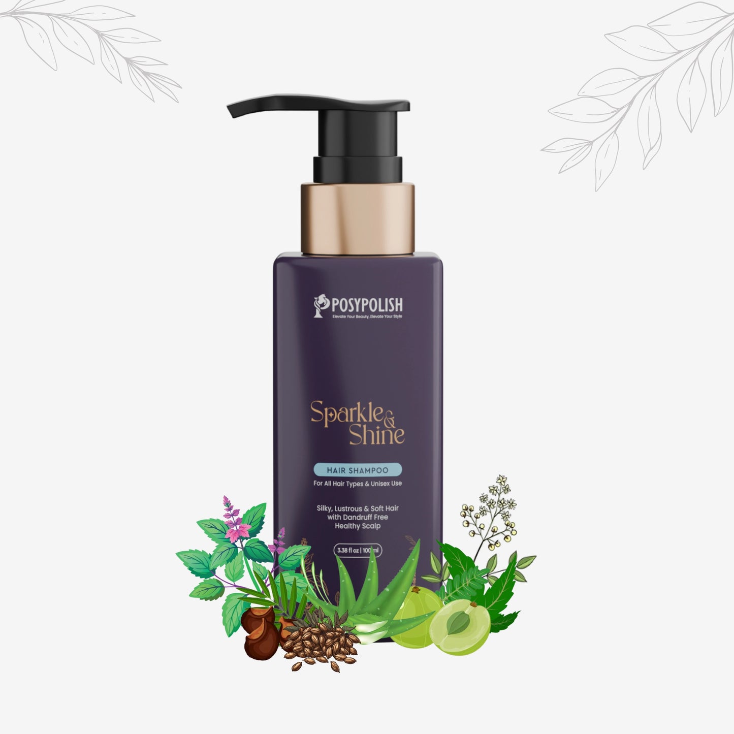 Sparkle & Shine Hair Shampoo | Promotes Soft, Silky & Shiny Hair | Dandruff Free Healthy Scalp